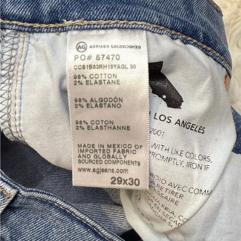 AG Adriano Goldschmied Light Wash Bootcut Jeans w/ Raw Hem